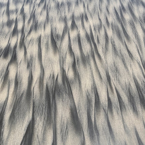 Abstract fine art photography print of wind and tide sculpted sand patterns at Waihi Beach New Zealand printed on washi paper