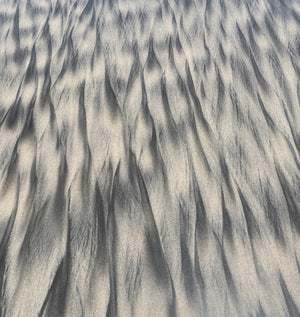 Abstract fine art photography print of wind and tide sculpted sand patterns at Waihi Beach New Zealand printed on washi paper